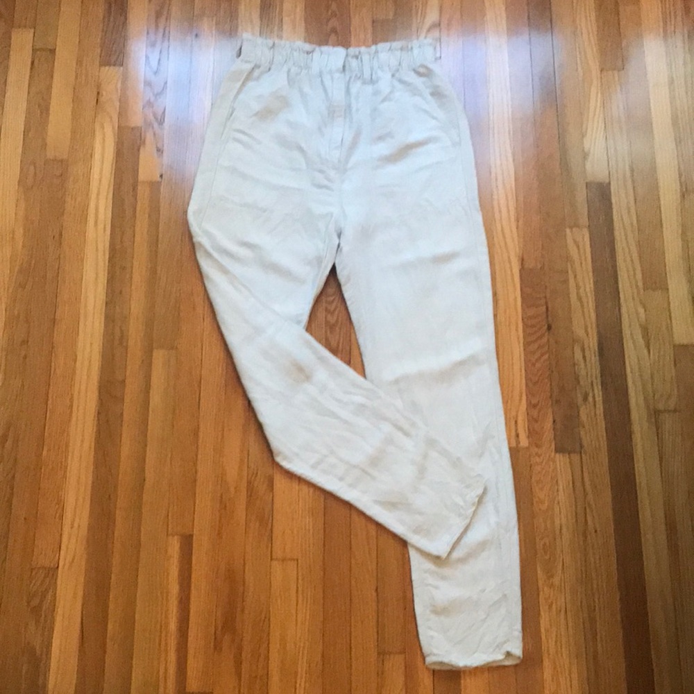 H&M White Linen Pants
